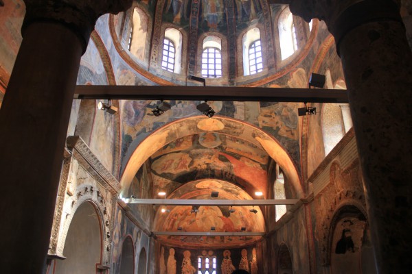 Прекрасные византийские фрески в монастыре Хора в Стамбуле