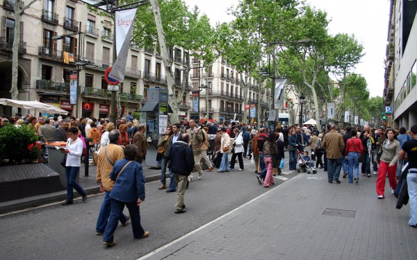 Улица Рамблас в Барселоне