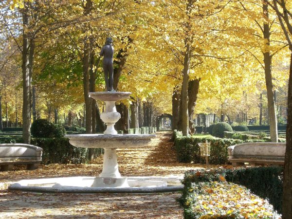 Парк в Королевском дворце Аранхуэс в Мадриде
